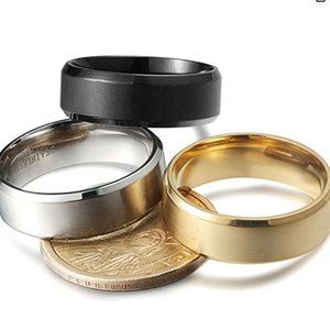 Stainless Steel Men's Rings (size 9.5)